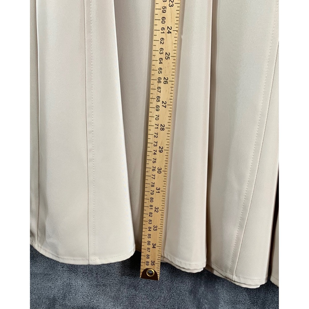Banana Republic Factory Godet Sheen Midi Skirt Beige Tan Size 6 - Picture 7 of 10